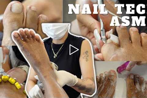 ASMR - Nail salon, satisfying pedicure at my beautician (full video)
