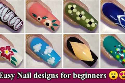 Nail art at home || Nail designs for beginners 😱 || #easynailart #naildesign #nailart #nailpaint