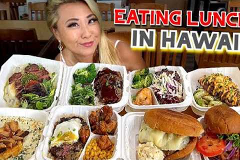 Eating Popular Hawaiin Dishes for Lunch in Hawaii!!! at Kahai Kitchen in Honolulu #RainaisCrazy