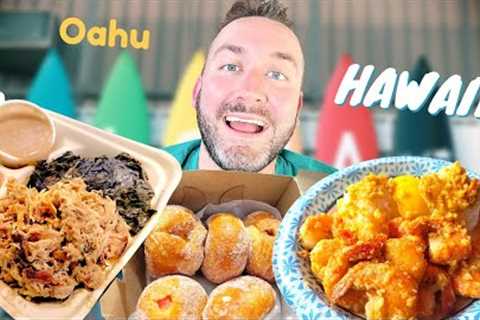 Ultimate HAWAIIAN FOOD in Oahu 🌴- JUICIEST Lau Lau Pork + MARLIN POKE!!