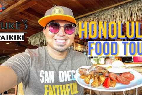 Popular HONOLULU EATS in Tourist Spots | Duke''''s Waikiki Breakfast Buffet - Hawaii Food Tour!
