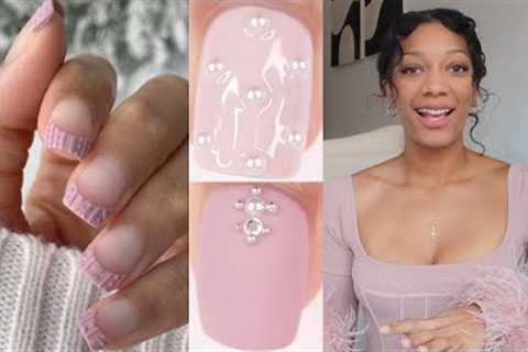 CHRISTMAS NAIL DESIGNS 2022 |  pink Christmas nail art compilation using gel nail polish at home