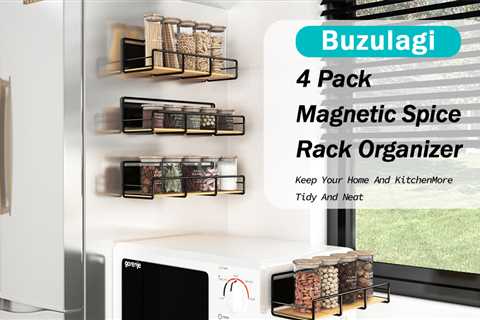Buzulagi Magnetic Spice Rack For Refrigerator, Kitchen Organization,Home Organization and Storage,..