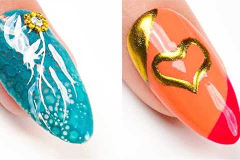 15+ New Glitter Nail Art Tutorial 🙌 New Nails Art Design 2023 | Easy Nail Art Designs