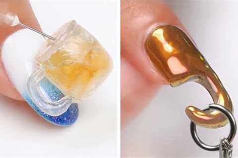 #706 Floating Gel Nail Ideas | New Nail For Beginner At Home | Nails Inspiration