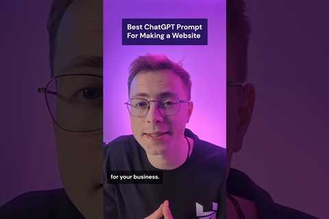Best ChatGPT Prompt For Making a Website #shorts