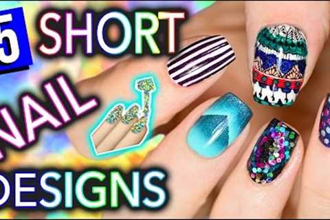 5 Easy Nail Art Designs for SHORT NAILS (Holosexuals) | PART #1