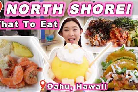 TOP RATED FOOD in Oahu''s North Shore! || [Haleiwa, Kahuku] Garlic Shrimp Poke Bowl, Shave Ice..