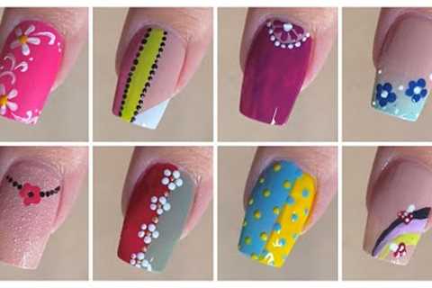 Easy and beautiful nail art designs for beginners || Nail art at home with dotting tools