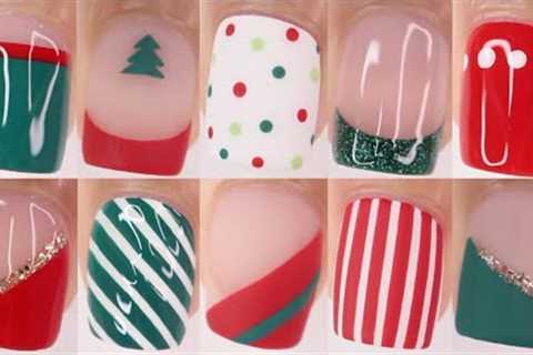 EASY CHRISTMAS NAIL DESIGNS 2023 | huge Christmas nail art compilation perfect for beginners!