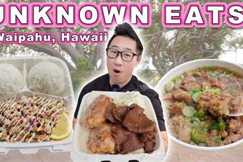 HIDDEN LOCAL SPOTS in Hawaii! || [Waipahu, Hawaii] Hole in the wall & low key food trucks!
