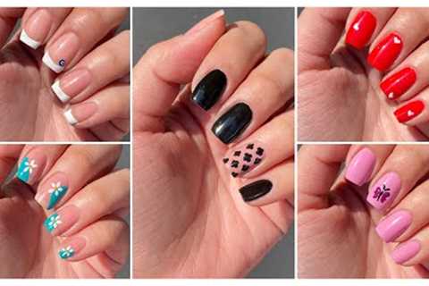 5 Easy minimal nail art designs for beginners || New nail art designs 2024