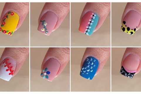 8 Easy nail art design with household items || Trending nail art designs 2024