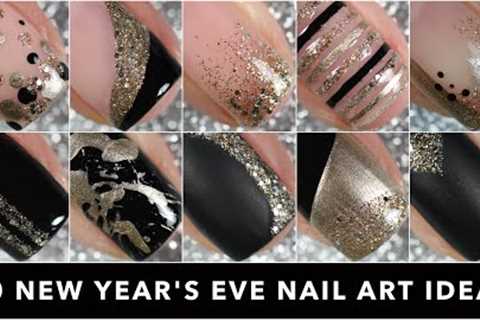 10 EASY New Year''s Eve Nail Art Ideas || caramellogram