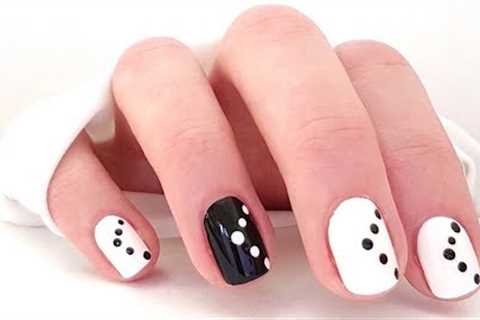 Easy Nail Art | Black and White Nail Designs without tools