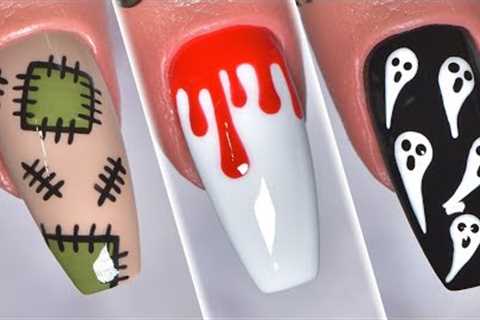 Easy Halloween Nail Art For Beginners | 5 Simple Halloween Nail Design Ideas