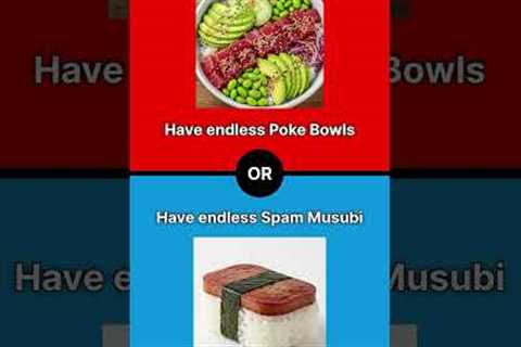 Hawaiian food edition! #hawaii #thisorthat #hawaiifood #pokebowl #yt