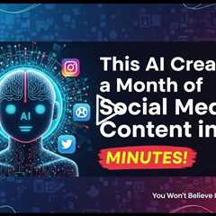 ✅ This AI Creates a Month of Social Media Content in MINUTES! 🤯